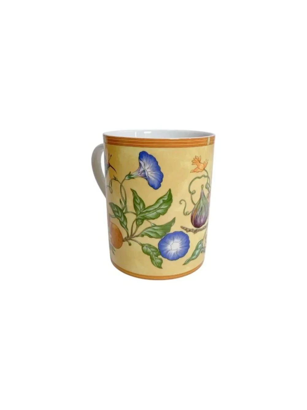 Hermes Cup Fruit South Country Bird Siesta Mug Yellow White